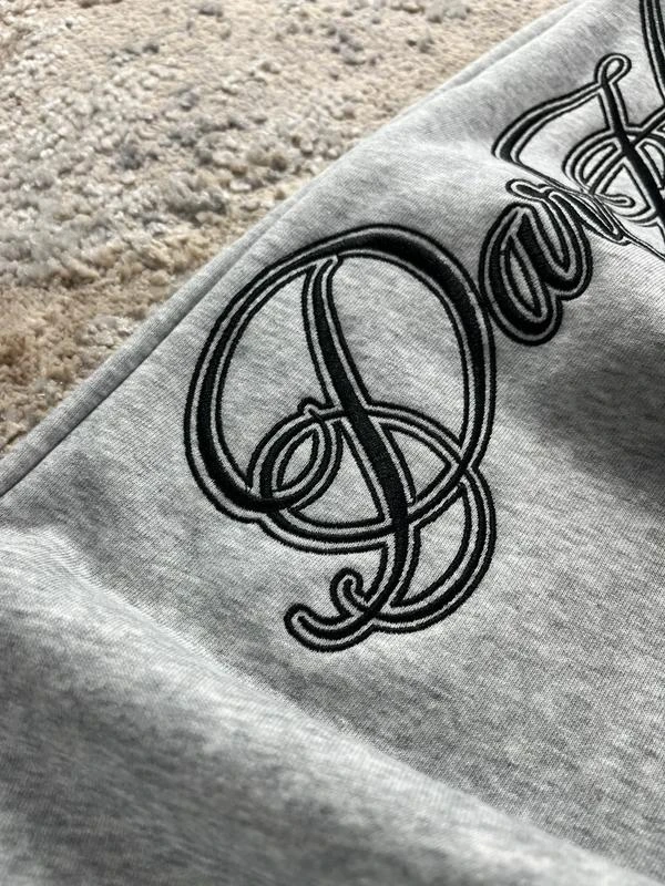Vintage Joggers Holgados Gris Negro Bordados Y2K Talla M – photo 6
